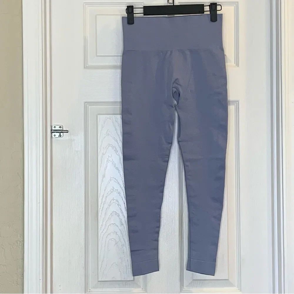 Set Active SCULPFLEX Ribbed Seamless Leggings Cornflower Blue Size Small
